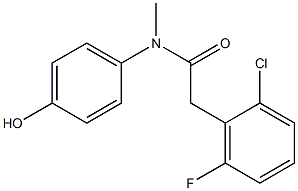 2-(2-chloro-6-fluorophenyl)-N-(4-hydroxyphenyl)-N-methylacetamide Struktur