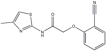 2-(2-cyanophenoxy)-N-(4-methyl-1,3-thiazol-2-yl)acetamide Struktur