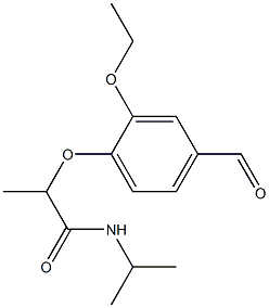 2-(2-ethoxy-4-formylphenoxy)-N-(propan-2-yl)propanamide Struktur