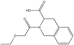 2-(2-ethoxyacetyl)-1,2,3,4-tetrahydroisoquinoline-3-carboxylic acid Struktur