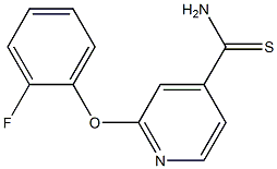 2-(2-fluorophenoxy)pyridine-4-carbothioamide Struktur