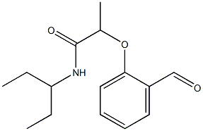 2-(2-formylphenoxy)-N-(pentan-3-yl)propanamide Struktur