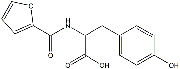 2-(2-furoylamino)-3-(4-hydroxyphenyl)propanoic acid Struktur