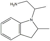 2-(2-methyl-2,3-dihydro-1H-indol-1-yl)propan-1-amine Struktur