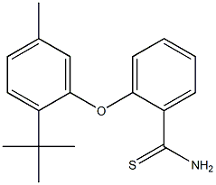 2-(2-tert-butyl-5-methylphenoxy)benzene-1-carbothioamide Struktur