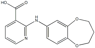 2-(3,4-dihydro-2H-1,5-benzodioxepin-7-ylamino)pyridine-3-carboxylic acid Struktur