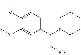 2-(3,4-dimethoxyphenyl)-2-piperidin-1-ylethanamine Struktur