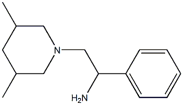 2-(3,5-dimethylpiperidin-1-yl)-1-phenylethanamine Struktur