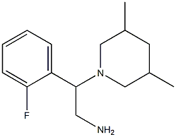 2-(3,5-dimethylpiperidin-1-yl)-2-(2-fluorophenyl)ethan-1-amine Struktur