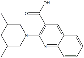 2-(3,5-dimethylpiperidin-1-yl)quinoline-3-carboxylic acid Struktur