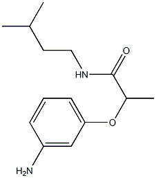 2-(3-aminophenoxy)-N-(3-methylbutyl)propanamide Struktur