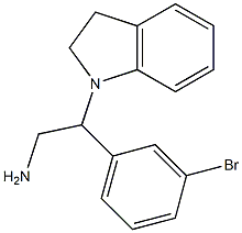 2-(3-bromophenyl)-2-(2,3-dihydro-1H-indol-1-yl)ethanamine Struktur