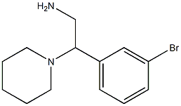 2-(3-bromophenyl)-2-piperidin-1-ylethanamine Struktur