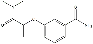 2-(3-carbamothioylphenoxy)-N,N-dimethylpropanamide Struktur