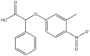 2-(3-methyl-4-nitrophenoxy)-2-phenylacetic acid Struktur