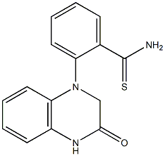 2-(3-oxo-1,2,3,4-tetrahydroquinoxalin-1-yl)benzene-1-carbothioamide Struktur