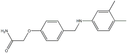 2-(4-{[(3,4-dimethylphenyl)amino]methyl}phenoxy)acetamide Struktur