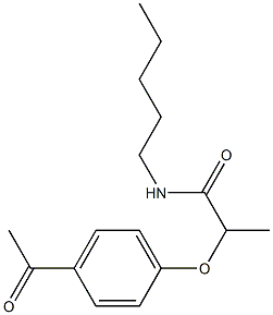 2-(4-acetylphenoxy)-N-pentylpropanamide Struktur