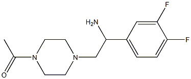 2-(4-acetylpiperazin-1-yl)-1-(3,4-difluorophenyl)ethanamine Struktur