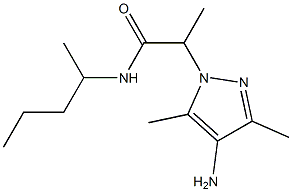 2-(4-amino-3,5-dimethyl-1H-pyrazol-1-yl)-N-(pentan-2-yl)propanamide Struktur