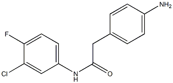 2-(4-aminophenyl)-N-(3-chloro-4-fluorophenyl)acetamide Struktur