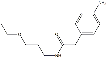 2-(4-aminophenyl)-N-(3-ethoxypropyl)acetamide Struktur