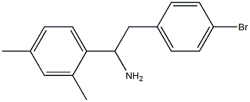 2-(4-bromophenyl)-1-(2,4-dimethylphenyl)ethan-1-amine Struktur