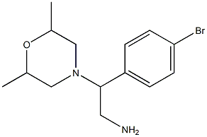 2-(4-bromophenyl)-2-(2,6-dimethylmorpholin-4-yl)ethanamine Struktur