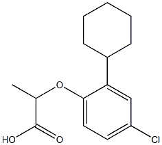 2-(4-chloro-2-cyclohexylphenoxy)propanoic acid Struktur