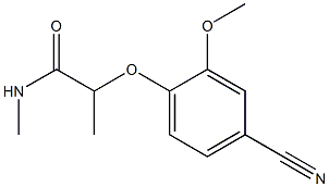 2-(4-cyano-2-methoxyphenoxy)-N-methylpropanamide Struktur