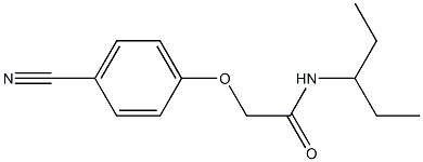 2-(4-cyanophenoxy)-N-(1-ethylpropyl)acetamide Struktur