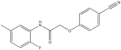 2-(4-cyanophenoxy)-N-(2-fluoro-5-methylphenyl)acetamide Struktur