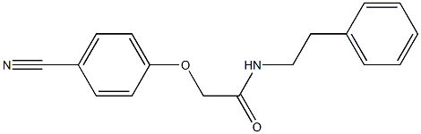 2-(4-cyanophenoxy)-N-(2-phenylethyl)acetamide Struktur