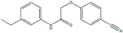 2-(4-cyanophenoxy)-N-(3-ethylphenyl)acetamide Struktur