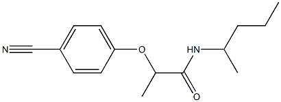 2-(4-cyanophenoxy)-N-(pentan-2-yl)propanamide Struktur