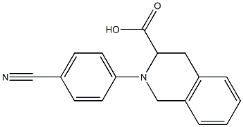 2-(4-cyanophenyl)-1,2,3,4-tetrahydroisoquinoline-3-carboxylic acid Struktur