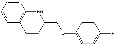 2-(4-fluorophenoxymethyl)-1,2,3,4-tetrahydroquinoline Struktur