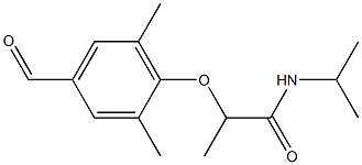 2-(4-formyl-2,6-dimethylphenoxy)-N-(propan-2-yl)propanamide Struktur