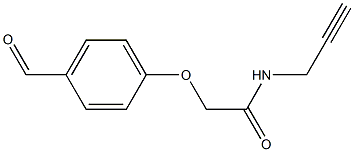 2-(4-formylphenoxy)-N-prop-2-ynylacetamide Struktur