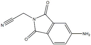 2-(5-amino-1,3-dioxo-2,3-dihydro-1H-isoindol-2-yl)acetonitrile Struktur