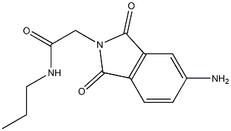 2-(5-amino-1,3-dioxo-2,3-dihydro-1H-isoindol-2-yl)-N-propylacetamide Struktur