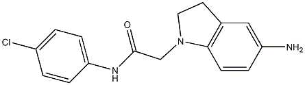 2-(5-amino-2,3-dihydro-1H-indol-1-yl)-N-(4-chlorophenyl)acetamide Struktur