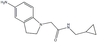 2-(5-amino-2,3-dihydro-1H-indol-1-yl)-N-(cyclopropylmethyl)acetamide Struktur