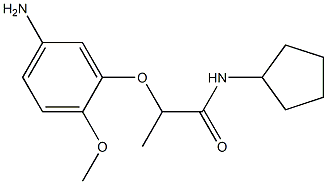 2-(5-amino-2-methoxyphenoxy)-N-cyclopentylpropanamide Struktur