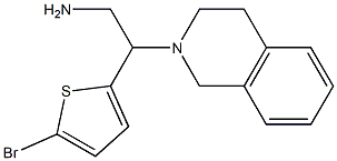 2-(5-bromothiophen-2-yl)-2-(1,2,3,4-tetrahydroisoquinolin-2-yl)ethan-1-amine Struktur