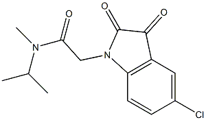 2-(5-chloro-2,3-dioxo-2,3-dihydro-1H-indol-1-yl)-N-methyl-N-(propan-2-yl)acetamide Struktur