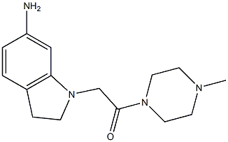 2-(6-amino-2,3-dihydro-1H-indol-1-yl)-1-(4-methylpiperazin-1-yl)ethan-1-one Struktur