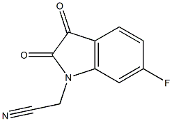 2-(6-fluoro-2,3-dioxo-2,3-dihydro-1H-indol-1-yl)acetonitrile Struktur