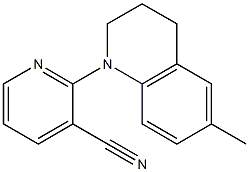 2-(6-methyl-1,2,3,4-tetrahydroquinolin-1-yl)pyridine-3-carbonitrile Struktur