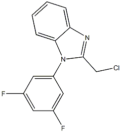 2-(chloromethyl)-1-(3,5-difluorophenyl)-1H-1,3-benzodiazole Struktur